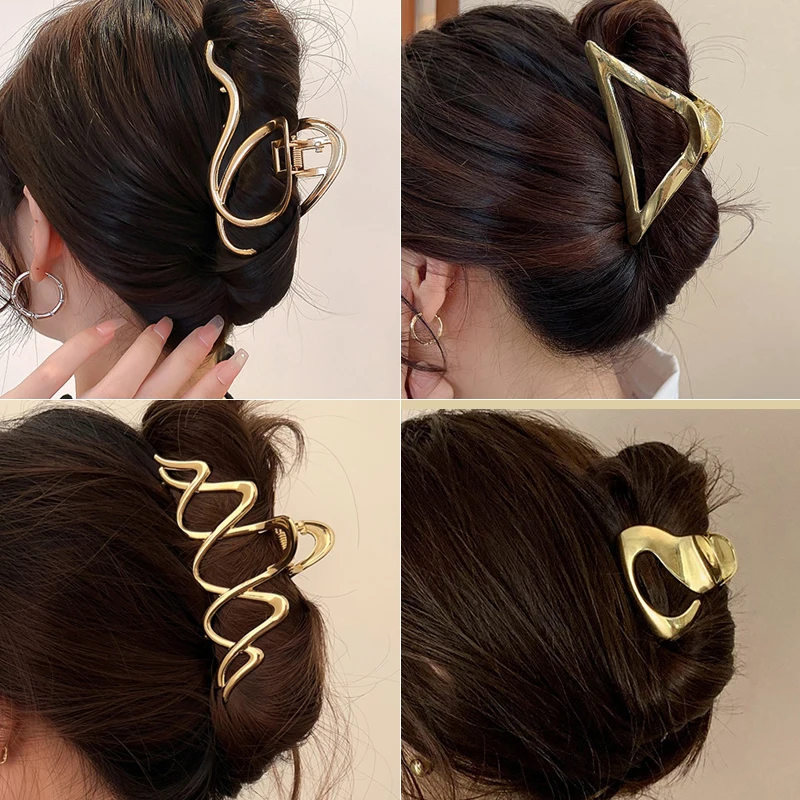 Hair Accessories Geometric Metal Hair Claw Clips for Women