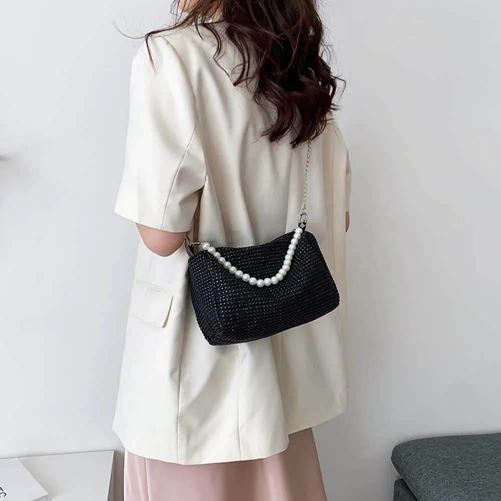 Fashion Diamond Rhinestone Chain Bag