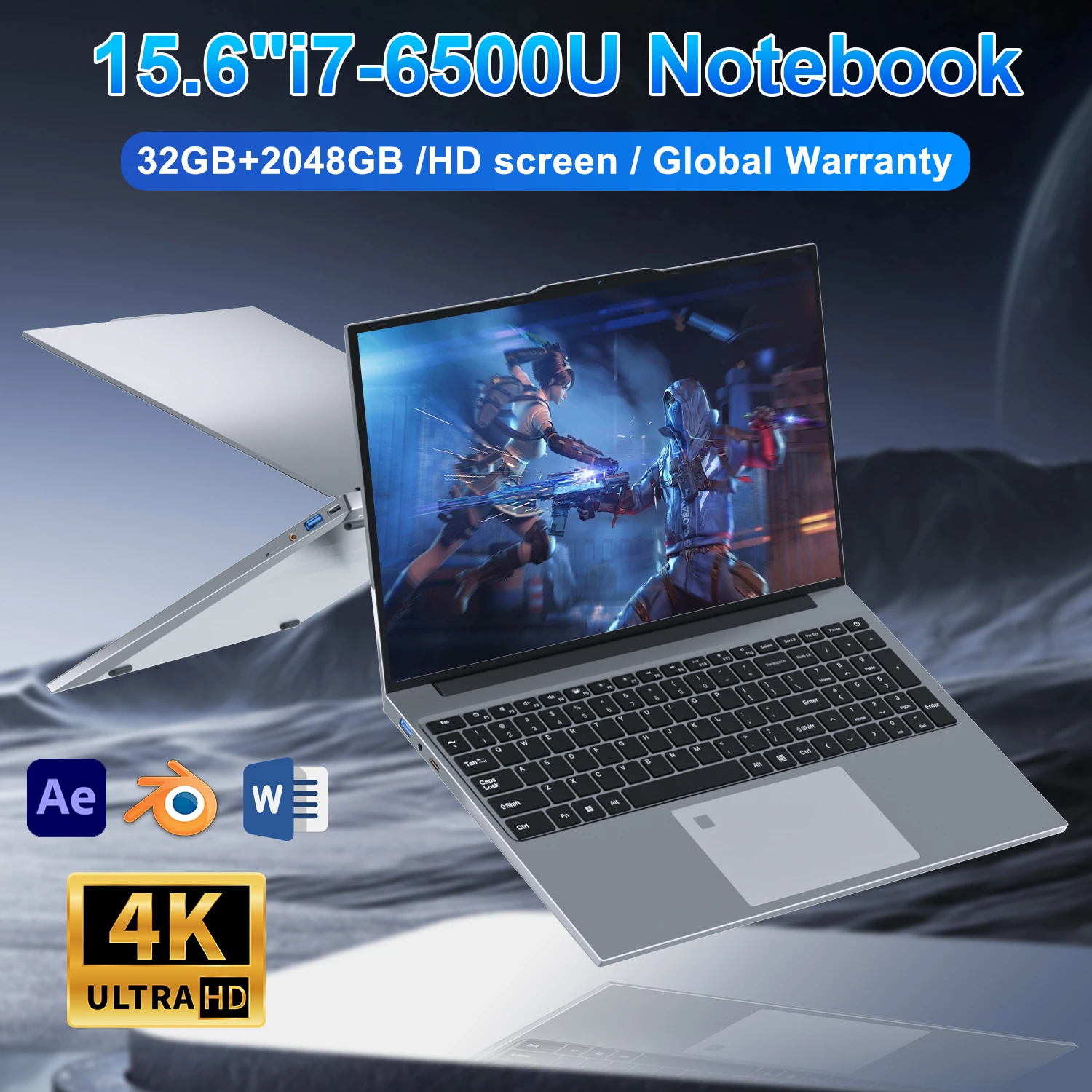 Notebook Laptop Intel Core I7-6500U Laptop 32GB Ram 2TB SSD Windows 11