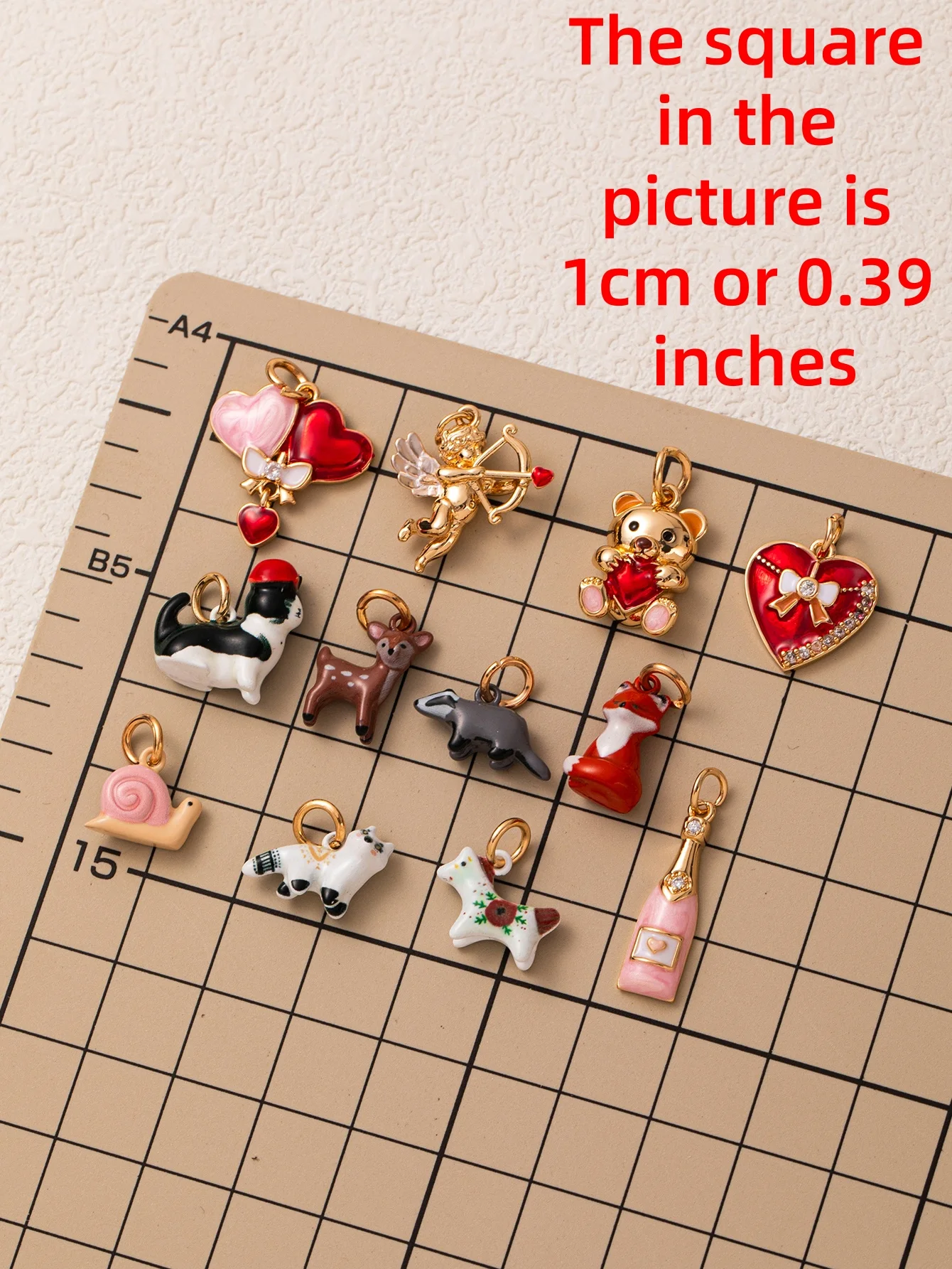 Modische Neue Niedliche Tier-Serie Fuchs Bär Liebe Schleife DIY Anhänger Charms Schmuckherstellung