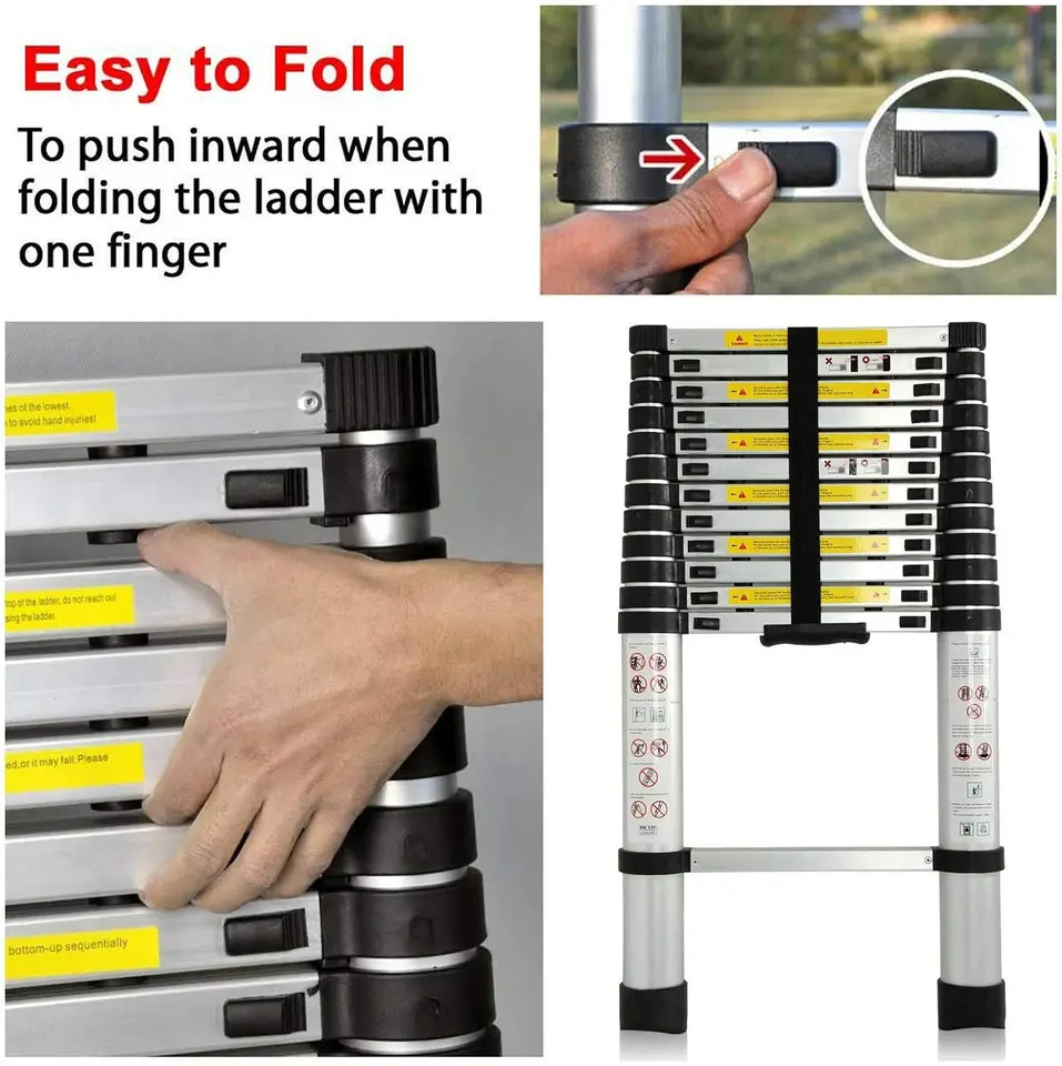 14.5FT Portable Ulti-Purpose Aluiniu Telescopic Ladder, 4.4 - View #8