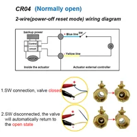 1/2 "3/4" 1 "1-1 1/4" 2 "ปกติปิด/เปิดบอลวาล์วไฟฟ้า 110V 220V 12V 24V 2 สายทองเหลืองบอลวาล์วมอเตอร์แรงบิดขนาดใหญ่ 5