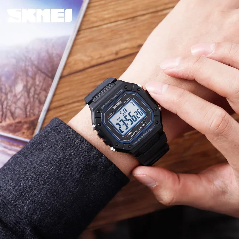 SKMEI 1496 Military Digital LED Display Electronic Mens Wristwatches Waterproof Sports Watch for Men Clock 1628 Reloj Hombre