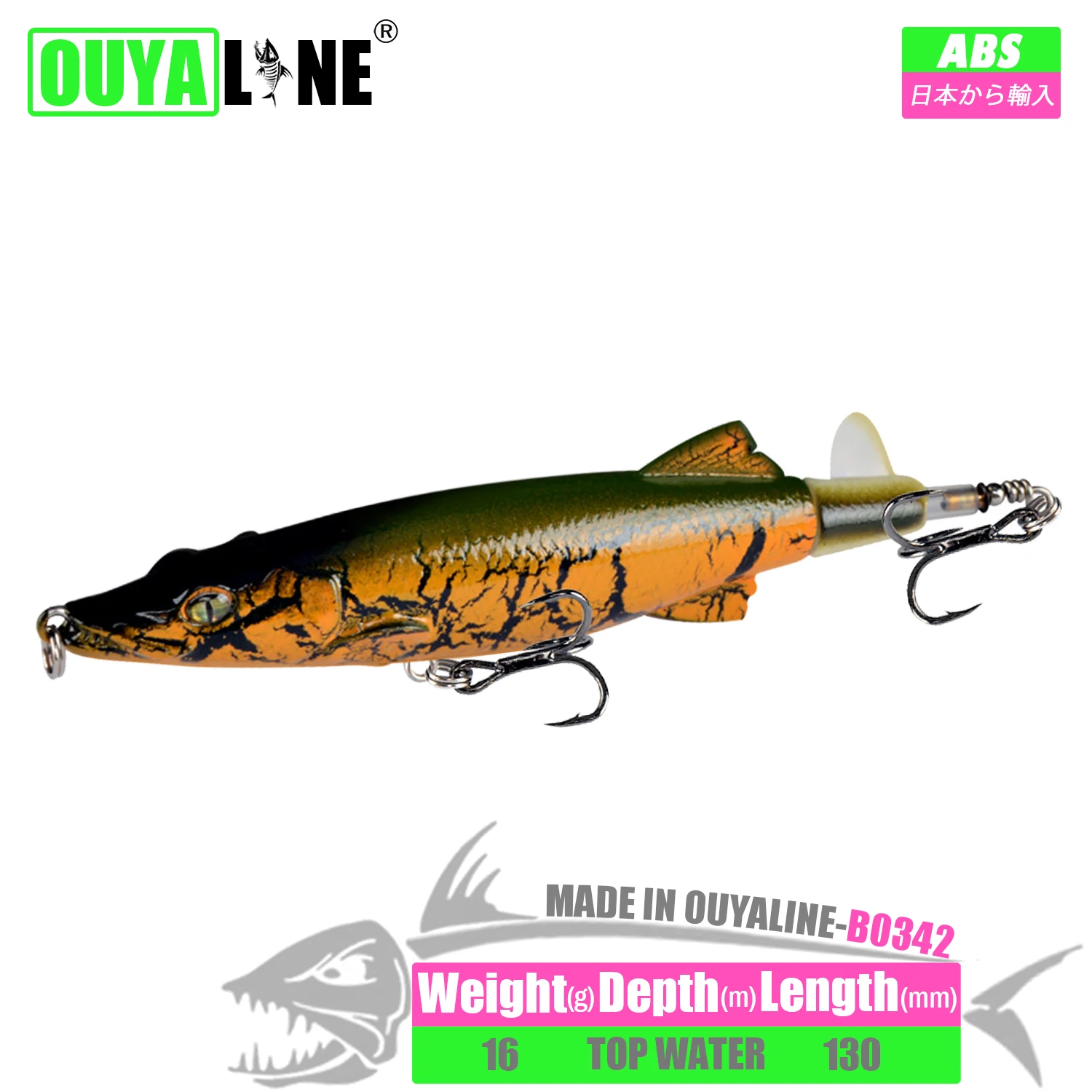 

Whopper Plopper 13cm 16g Floating Fishing Lure Isca Artificial Topwater Rotating Tail Fishing Tackle Fishing Bait Seabass Leurre