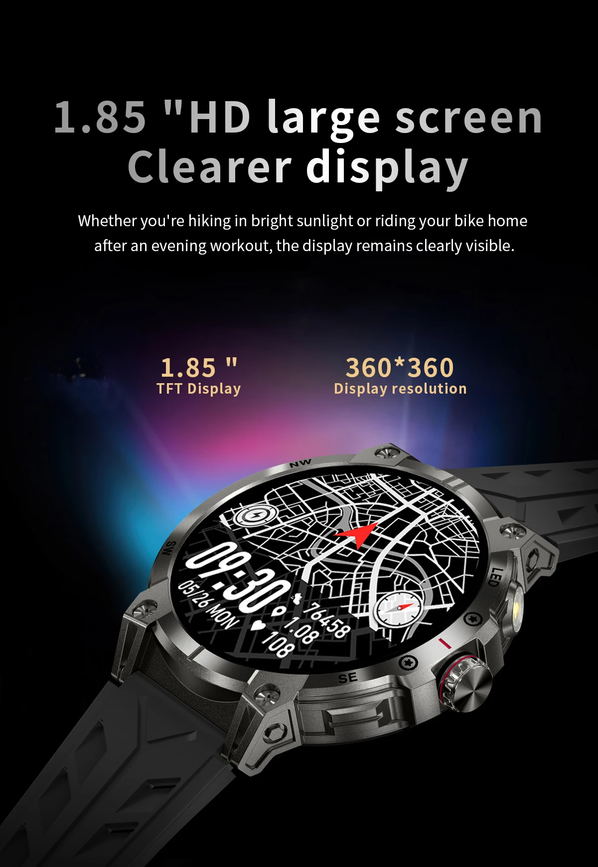 VALDUS Smartwatch Man Woman AMOLED NFC Compass Heart Rate Flashlight Sports Long Battery Life 2025 New VS19 Smart Watch BT Call 3