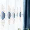 1PC Velvet Embroidered Window Screen European Style Small Fresh Translucent 4