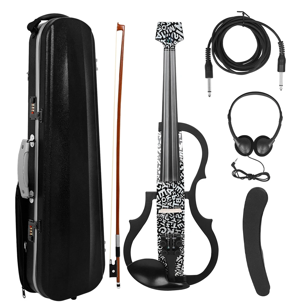 IRIN Letters 4/4 Electro Acoustic Violin Beginner Set with Intelligent Silent Feature And Earphones Connecting Fiddle
