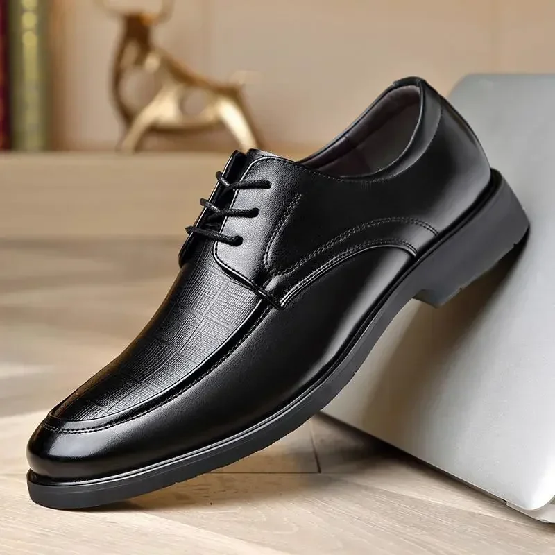 

Italy Men's Formal Wear Shoes Simple and Lightweight Classic Derby Shoes Official Business Shoes