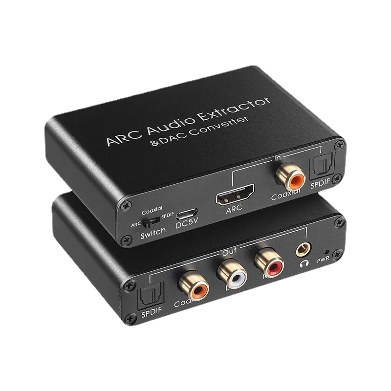 

Оригинальный аудиопреобразователь HDMI с возвратным каналом (ARC), волоконно-коаксиальный аудиоадаптер, аудиопреобразователь DAC