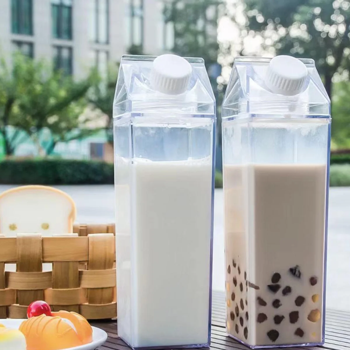 3pcs Clear Portable Empty Milk Bottles Fridge Milk Container 500ml 1000ml  Milk Cup Refrigerator Fresh-Keeping Juice Bottle - AliExpress