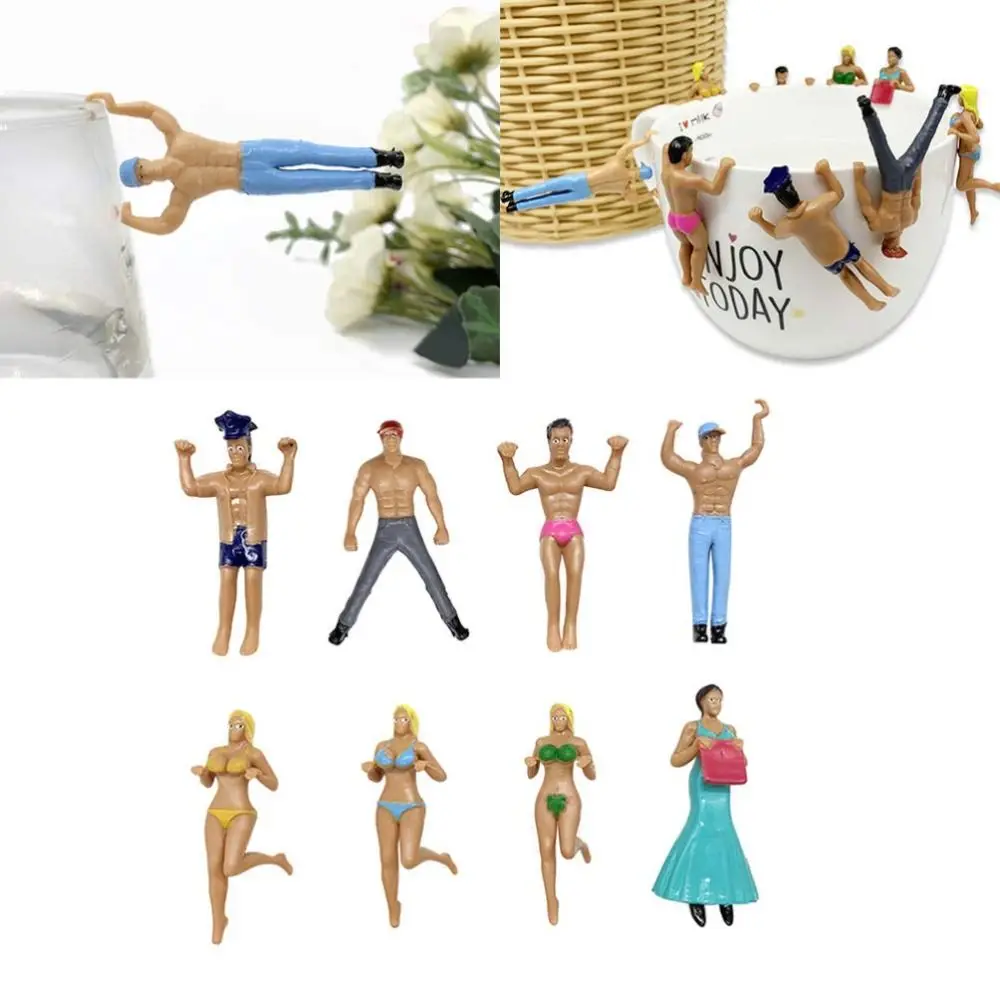 

Cocktail Wine Glass Markers Random Style Glass Drink Marker Cup Ornaments Cup Ornaments Action Figurines Doll Wine Labels Bar