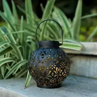 Outdoor Garden Solar Light Iron Art Hanging Light Hollow LED Landscape Light Garden Decoration Projection Light Waterproof 5