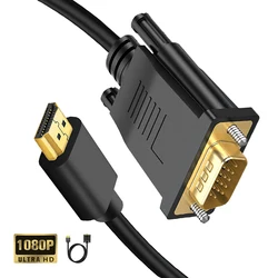 High - Speed HDMI to VGA Converter Cable - 1080P Video Connector, Multiple Lengths Available - 3m (Black)