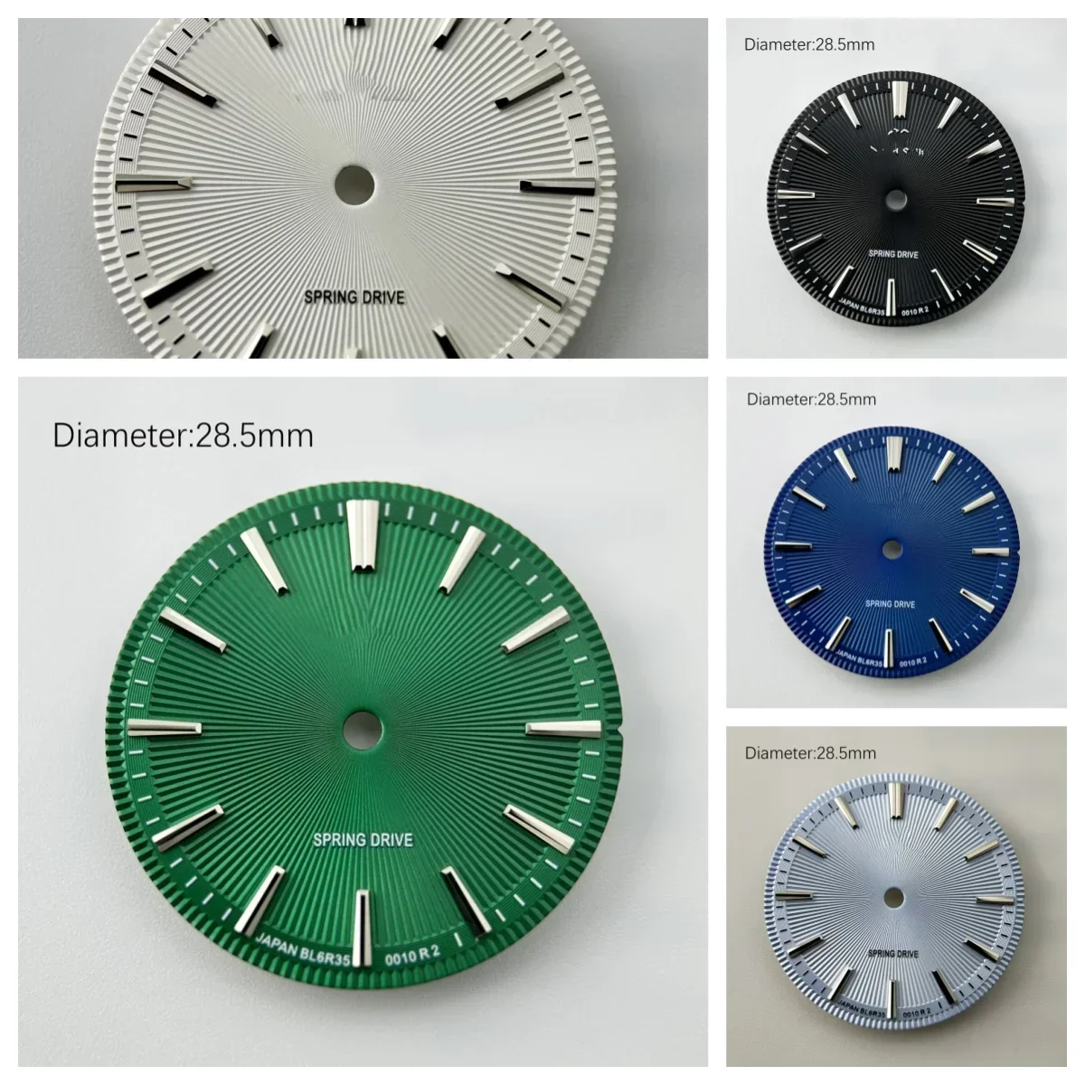 

Радиальный узор GSSSSS 28,5 мм, подходит для часового циферблата NH35, аксессуаров для часов, часов на заказ