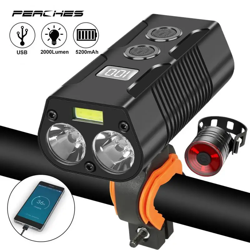 

Передний фонарь с зарядкой от USB, 5200 мА · ч