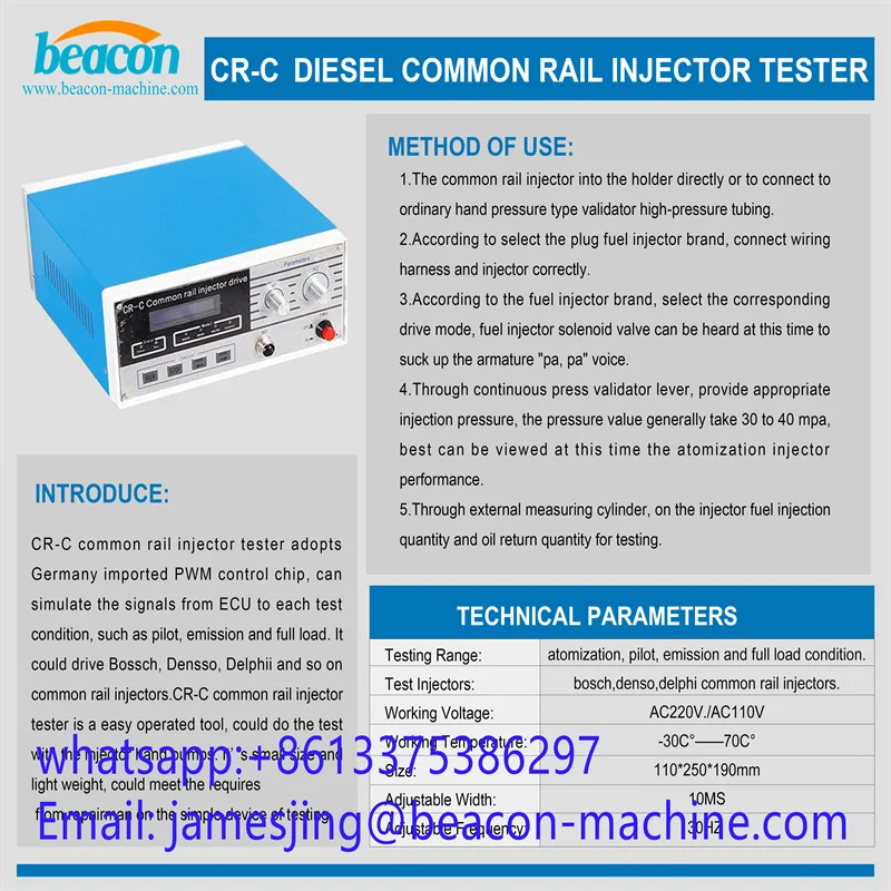 Testeur d'injecteur à rampe commune diesel multifonction, outil de test et  de validation de buse S60H, livraison gratuite, CR-C - AliExpress