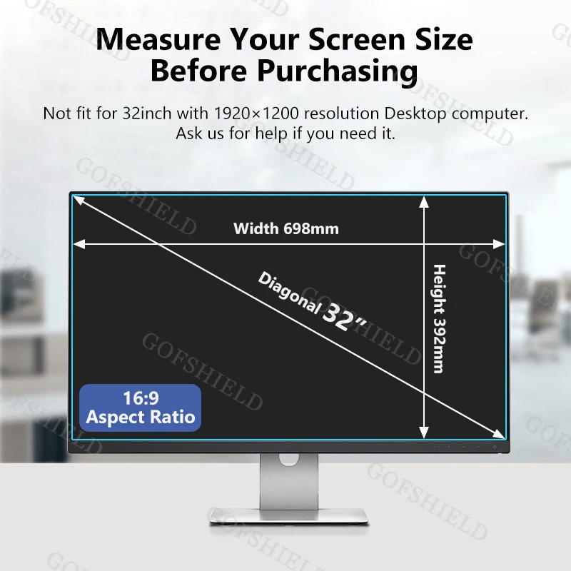 Anti Blue Light Screen Filter For 19-27 Inch Widescreen Computer Block Harmful Blue Light Reduce Eye Fatigue Screen Protector
