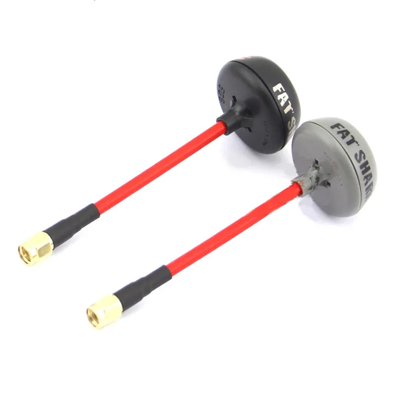 Antenne FPV 5.8 GHz RHCP pour Fatshark, détaillant le marquage sur le boîtier.