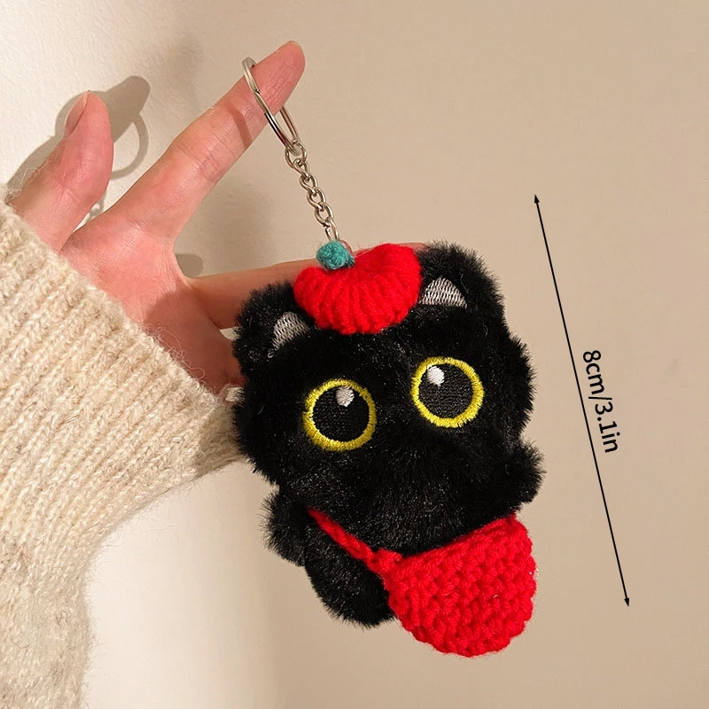 Llavero De Gato Negro, Bonito Regalo Para Amantes De Los Gatos, Accesorio De Halloween, Abalorio Para Bolso, Recuerdo Para Mascotas, Abalorio De Llavero Con Forma De Animal En Miniatura. - España
