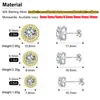 TUHE Unisex VVS1 Moissanite Women Earrings 925 Silver Fine Jewelry Earings 3MM/4MM/5MM Silver 925 Fashion Earrings Women Gift 2