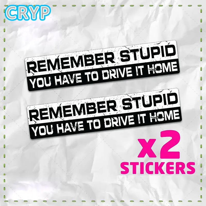 

Remember Stupid Car Stickers Funny Vinyl Decals Car Trucks 4x4 SUV Bumpers Laptop Computer Kits Motorcycle Helmets Boot Decals