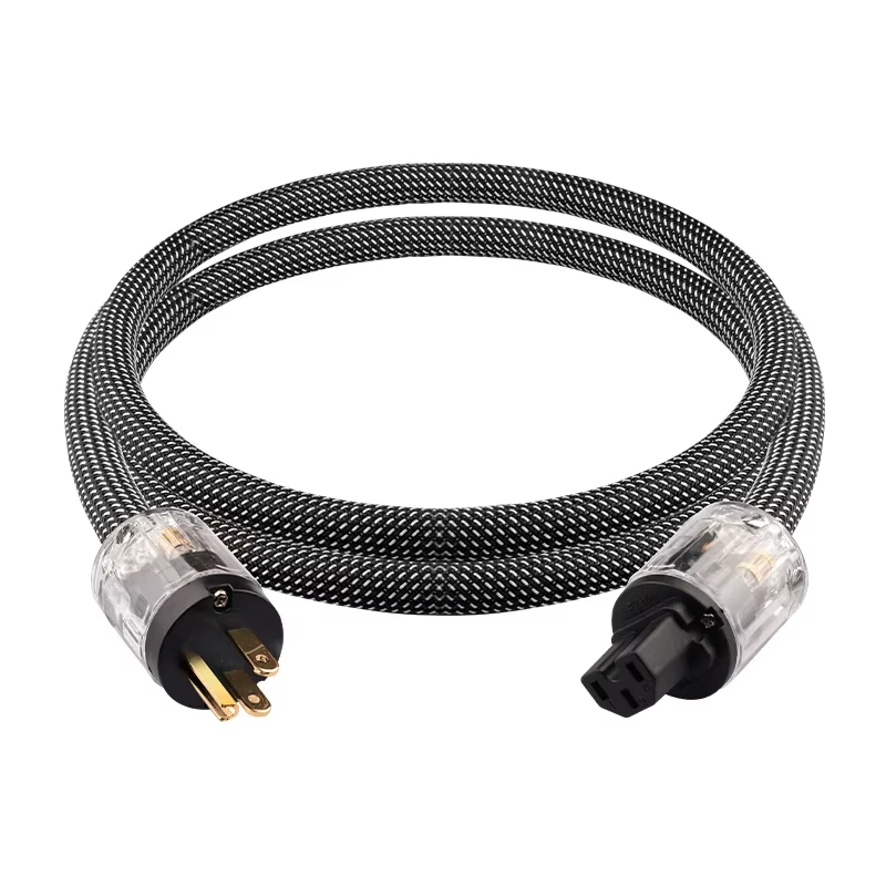 YYTCG HIFI Power Cord OFC Cable EU/US Series Connection for Audio Power Amplifier Filter