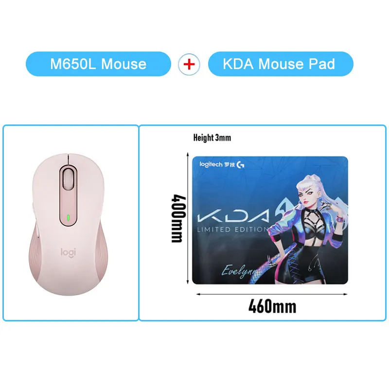 pink mouse gaming World premiere Logitech Bluetooth Mice Signature M650 M650 L Wireless Mouse Sensor Technology Logitech Advanced Optical wireless mouse with usb c Mice