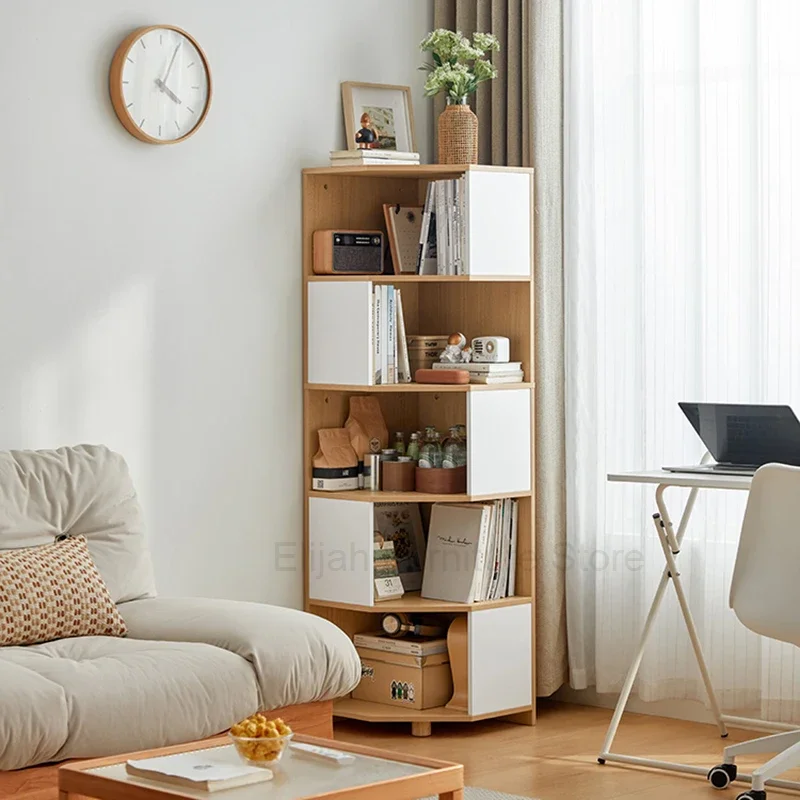 

Wall Shelves Bookcases Storage Organizer Office Corner Shelf Display Modern Kids Bookshelf Wooden Estantes Home Furniture WKBS