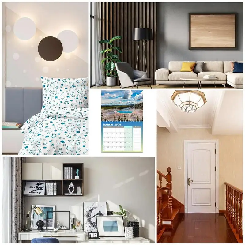 Wall Calendar January to December Aesthetic to Track Appointments Art Home Wall