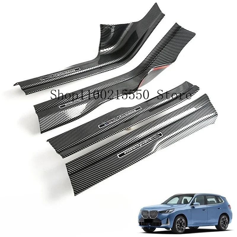 BMW X3 G45 G48 2024-2025 자동차 트렁크 임계 값 스커프 플레이트 장식 커버 ABS 보호 스티커 액세서리