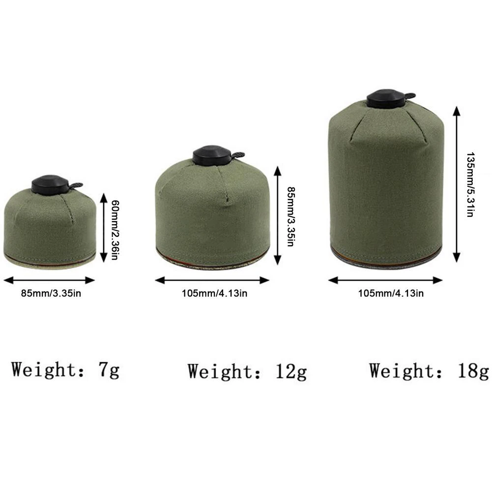 Camping Gas Tank Case 3 Sizes Gas Canister Protective Cover Fuel Cylinder Storage Bags Air Bottle Wrap Sleeve Protector
