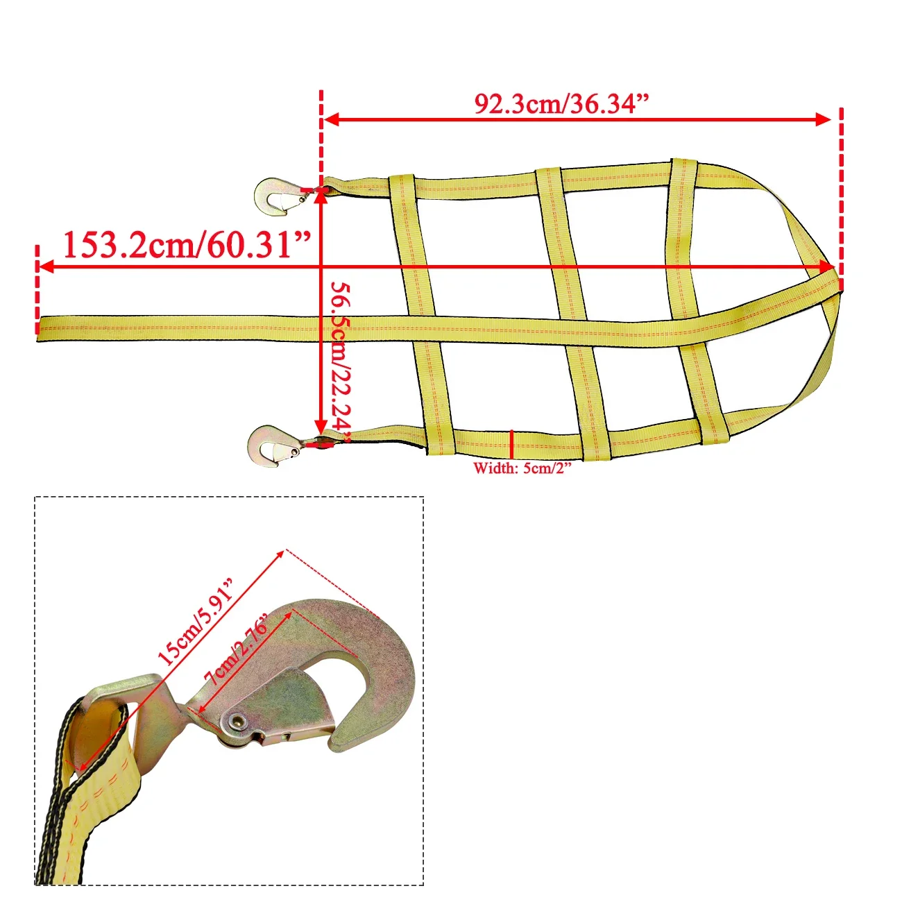 2Pcs 15-20 inch Car Tire Tow Dolly Straps Basket Fixing Lashing Strap For Motorbike Tension Belt Transport Fastening Chains