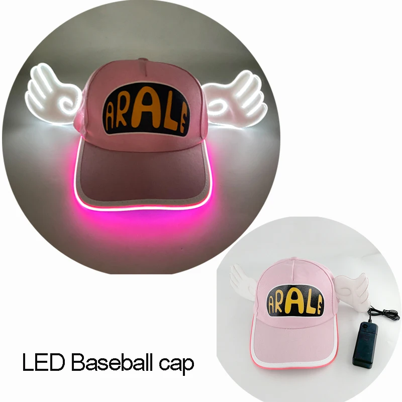 Baseball caps cosplay hat cosplay prop accessories for Girls Ladies Kid Birthday Halloween Christmas LED Baseball