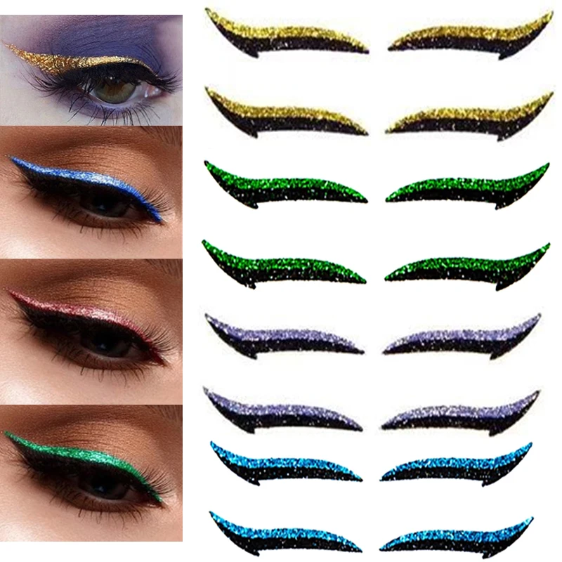 Waterproof Eyeliner Sticker Set 6 Pairs Reusable Double Eyelid Line Sticke Eye Makeup Self