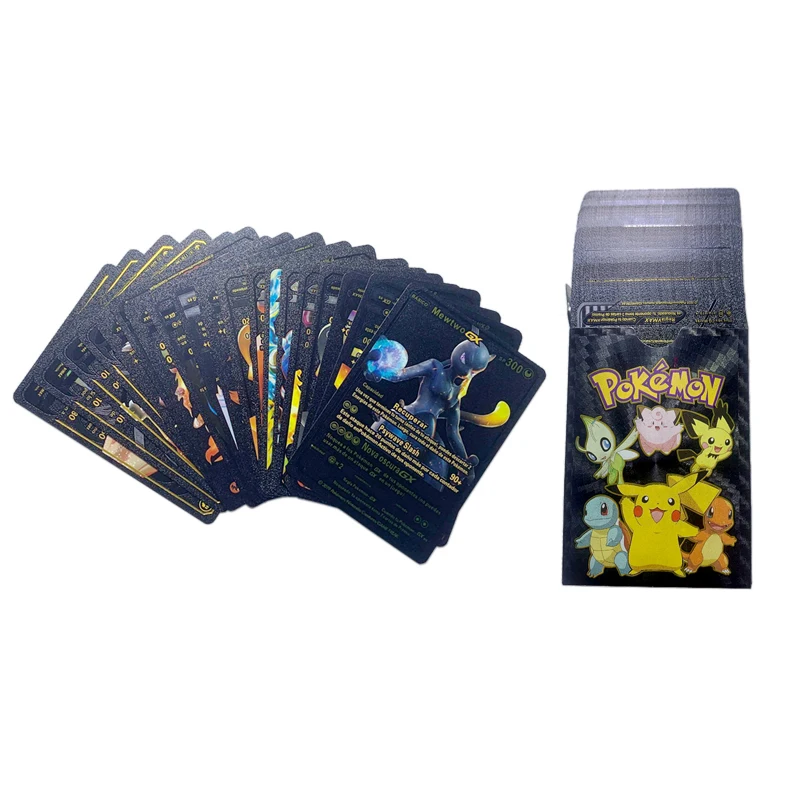 81-10 Pcs Pokemon Cards English Vmax GX Diamond Shining and Colorful Energy  Card German Spanish French Pikachu Card Kids Toys