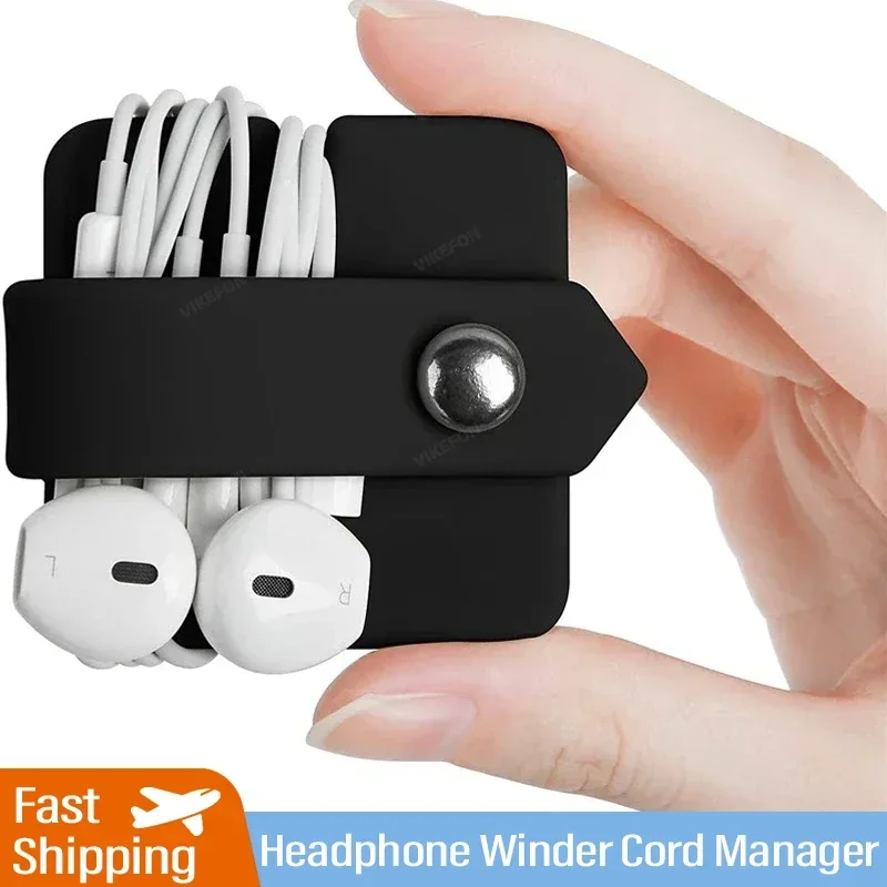 Data Cable Cord Organizer Earbuds Holder Earphone Wrap Earphones Organizer Headset Headphone Winder Cord Manager Cable Winder cable organizer