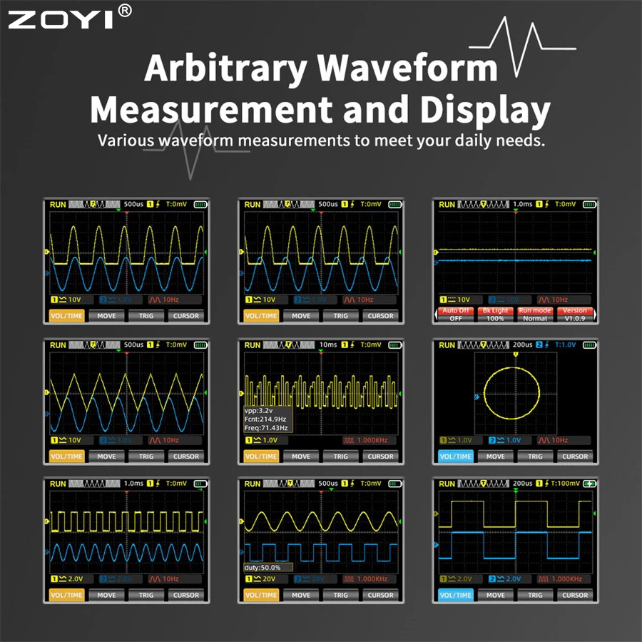 ZOYI Color screen ZT-703s dual-channel oscilloscope 50MHz high-precision multi-function three-in-one multimeter signal generator 2