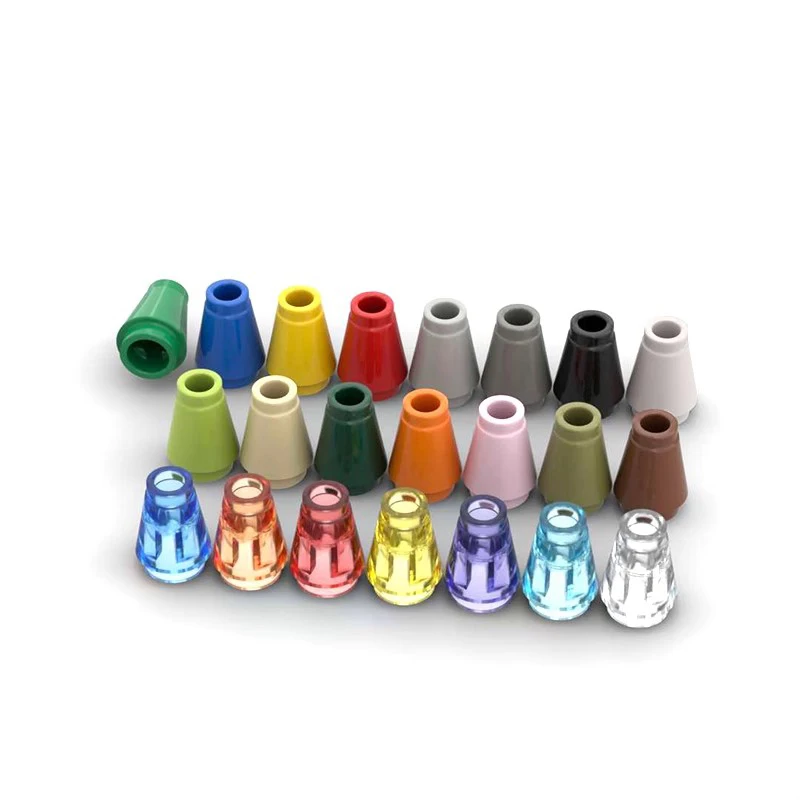 100 Stück MOC-Steine 1x1 Astax Cono Scanato Superieore kompatibel 4589 6188 59900 Bausteine Accessori Assemblaggi