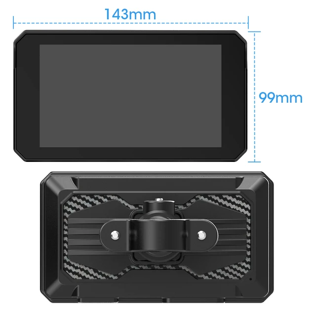 Jansite Dual Bluetooth Motorcycle Carplay Screen Navigation GPS Display IP67 Waterproof Support Helmet Intercom Moto Accessories