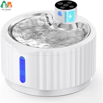 ATUBAN Wireless Cat Water Fountain, 95 oz/2.8 L Battery Operated Pet Water Fountain for Automatic Dog Water Fountain,Quiet Pump 1