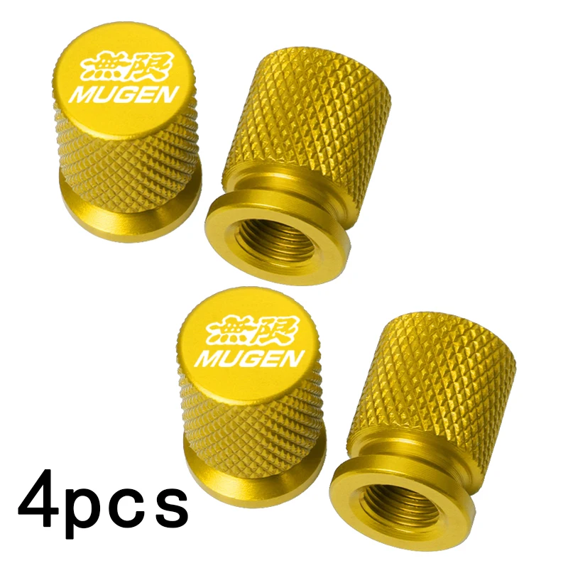 Set of 4 Waterproof Car Tire Valve Caps with Airdust Protection
