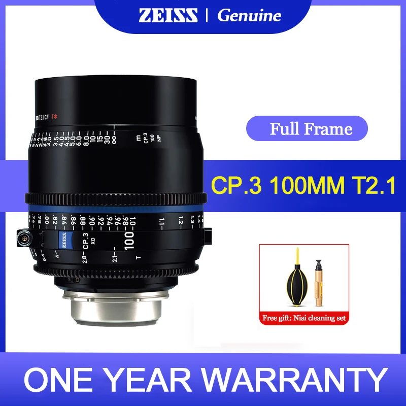 Zeiss Cp.3 100Mm T2.1 Compact Prime Cinema Lens Per Fotocamere Canon Ef/Mft/Pl/Nikon F/Sony E Mount