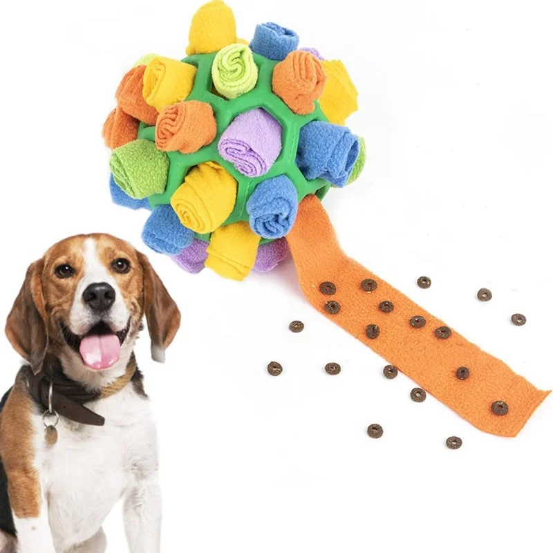 

Dog Sniffing Ball Puzzle Interactive Toy Portable Pet Snuffle Ball Encourage Training Educational Pet Slow Feeder Dispensing Toy