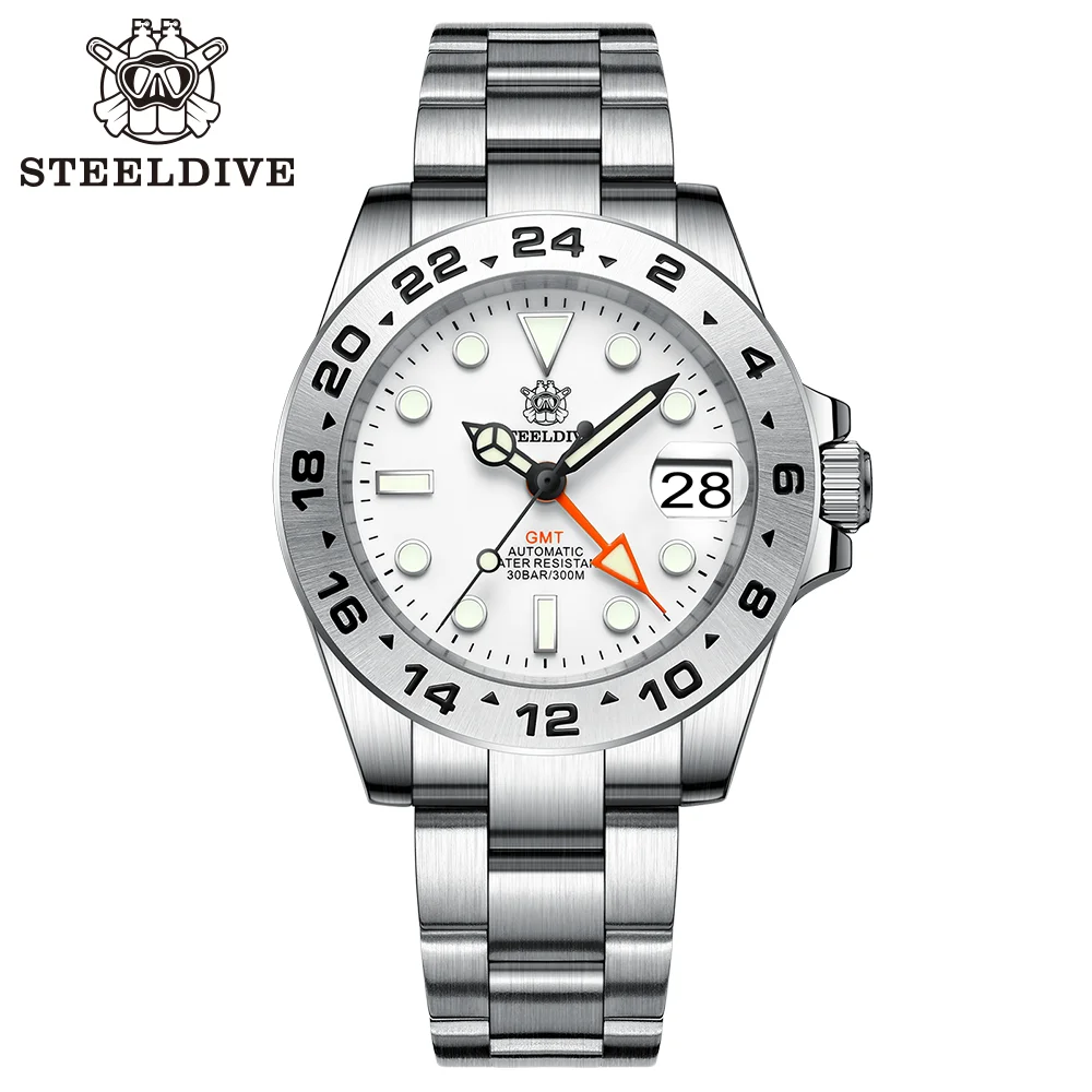 

STEELDIVE Official GMT SD1992 Fashion Watches Steel Bezel 4 Pointers NH34 Movement Swiss Luminous Dive 300M Waterproof Watch