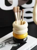Epeiushome Nordic Ins Style Makeup Brush Storage Cartridge Brush Storage Box Resin Desktop Pen Storage Dressing Table 2
