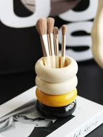 Epeiushome Nordic Ins Style Makeup Brush Storage Cartridge Brush Storage Box Resin Desktop Pen Storage Dressing Table 2