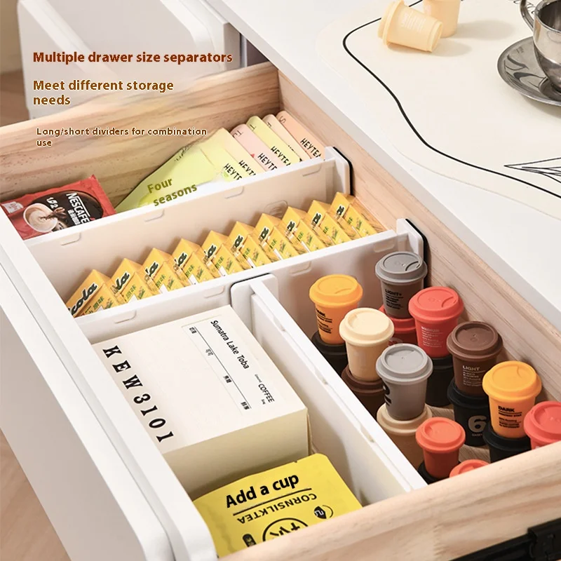 Drawer Organizer Dividers for Clothes Underwear Socks Storage Box Partition Boards for Kitchenware Cosmetics Free-Combination - 3