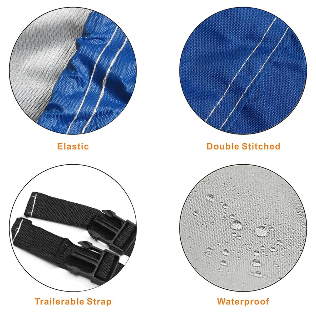 Waterproof 4.2x3m 210D Oxford cloth Trailerable boat cover jet ski outboard motor Hood Cover Engine Protector