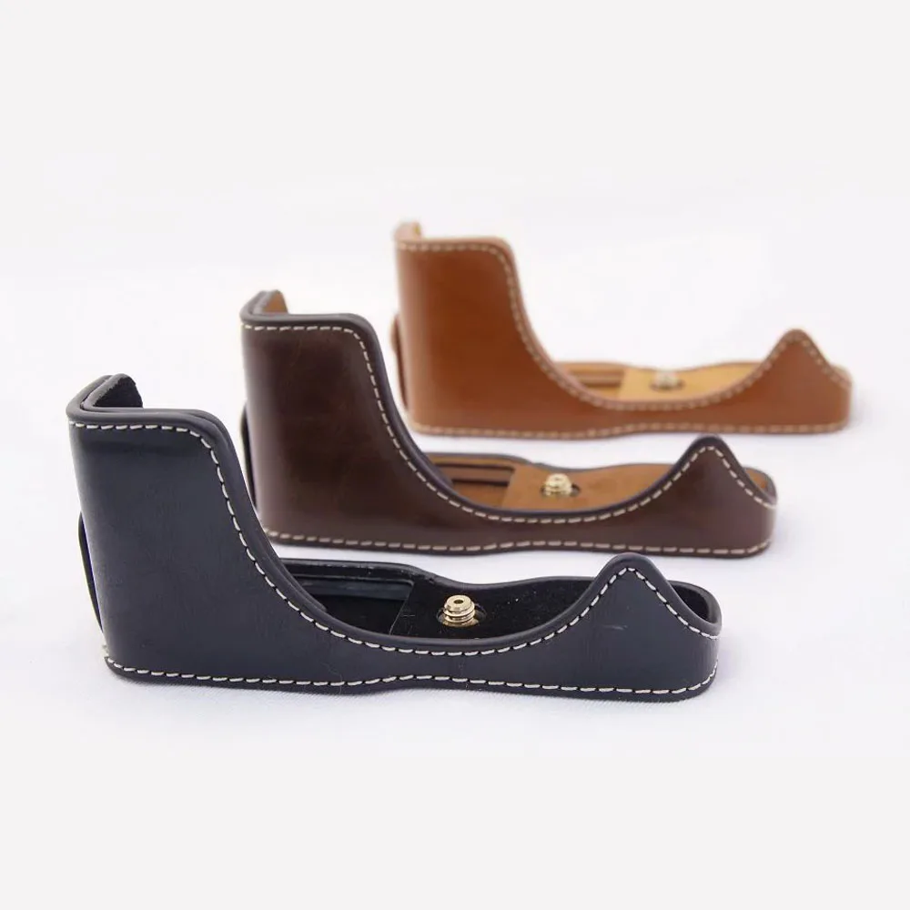 Impugnatura A Mezza Custodia Protettiva In Pelle Per Fotocamera Canon Eos M10 M100 M200