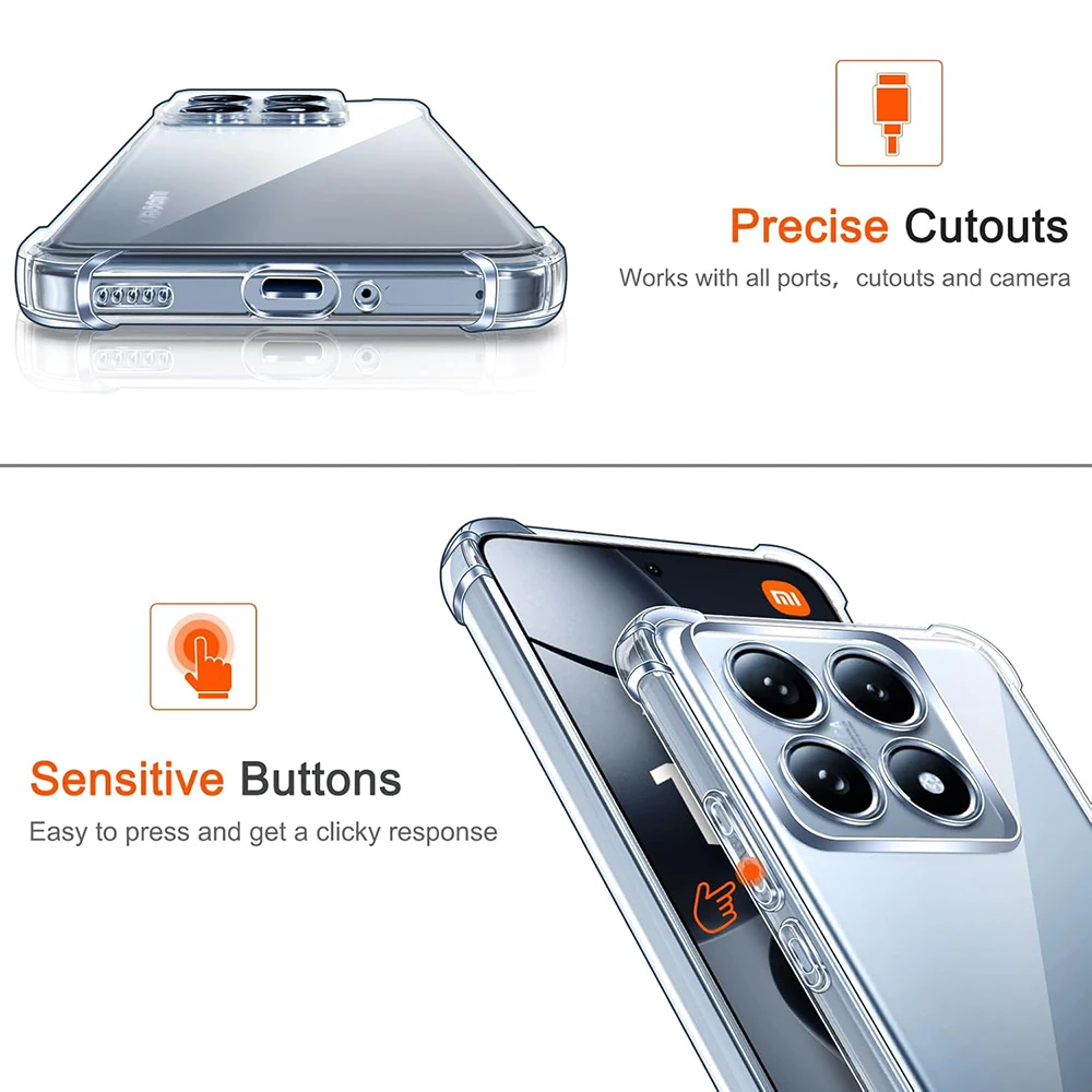 Ultra Thin Clear Shockproof Phone Case - Enhanced Protection Cover